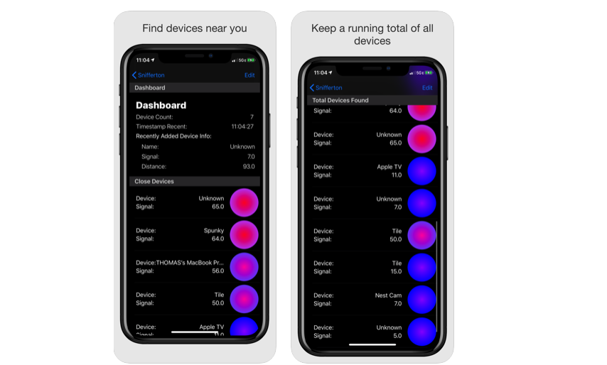 SNIFFERTON- DISCOVER BLUETOOTH DEVICES NEAR YOU!