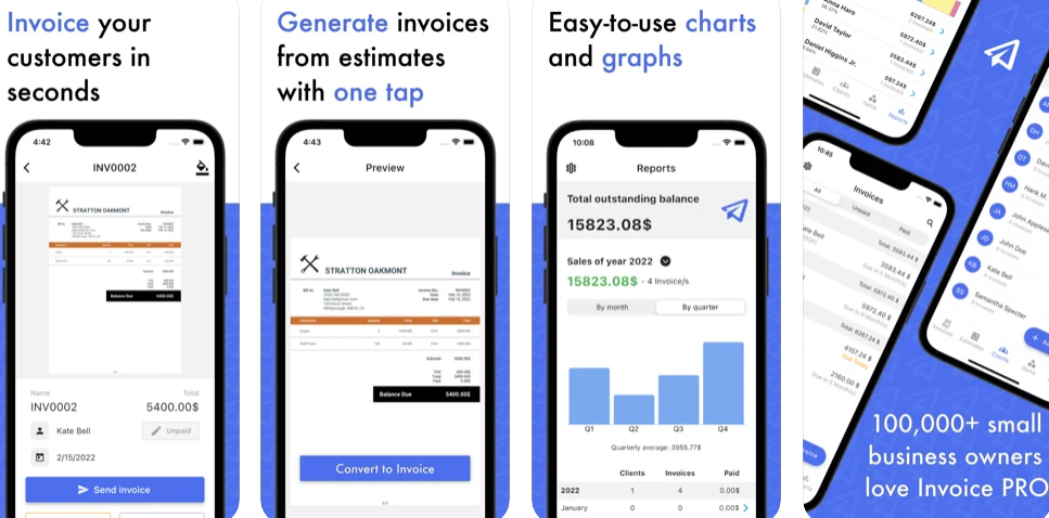 Invoice PRO – Estimate Maker – Invoicing In The Palm Of Your Hands