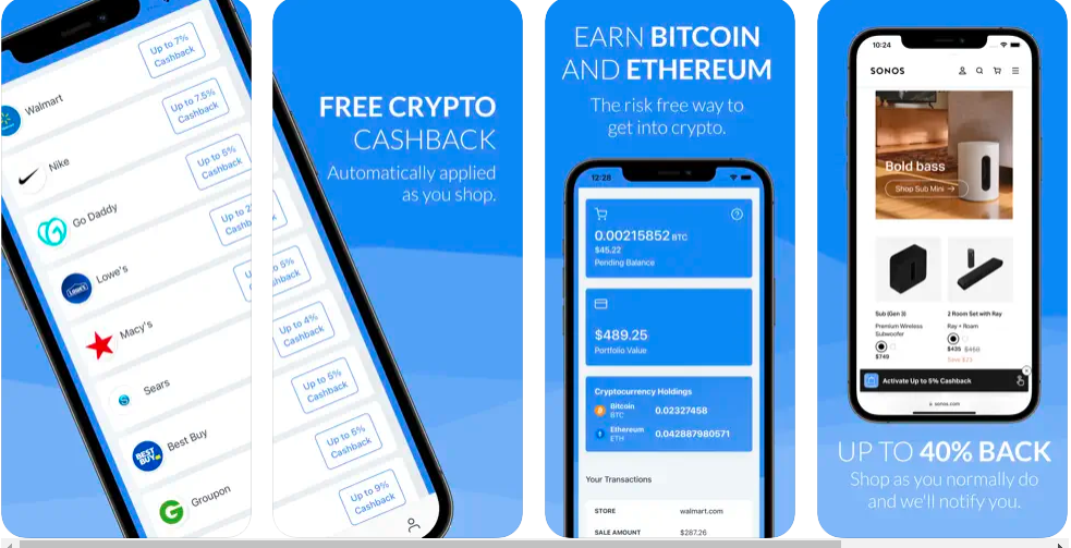EARN FREE CRYPTOCURRENCY JUST FOR SHOPPING AT SOME OF THE BEST ONLINE STORES!